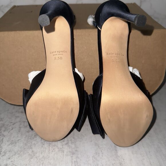 Kate Spade Women's Blue Bridal Bow Sandals SZ 5.5B MSRP $198 - Picture 6 of 8